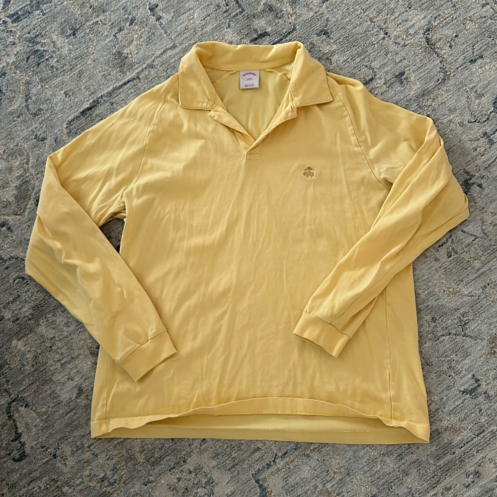Brooks brothers long sleeves yellow polo